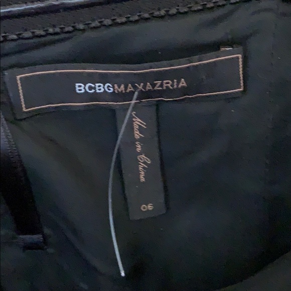 BCBG Black Combo Rosette Strapless Dress NWOT - Picture 3 of 8